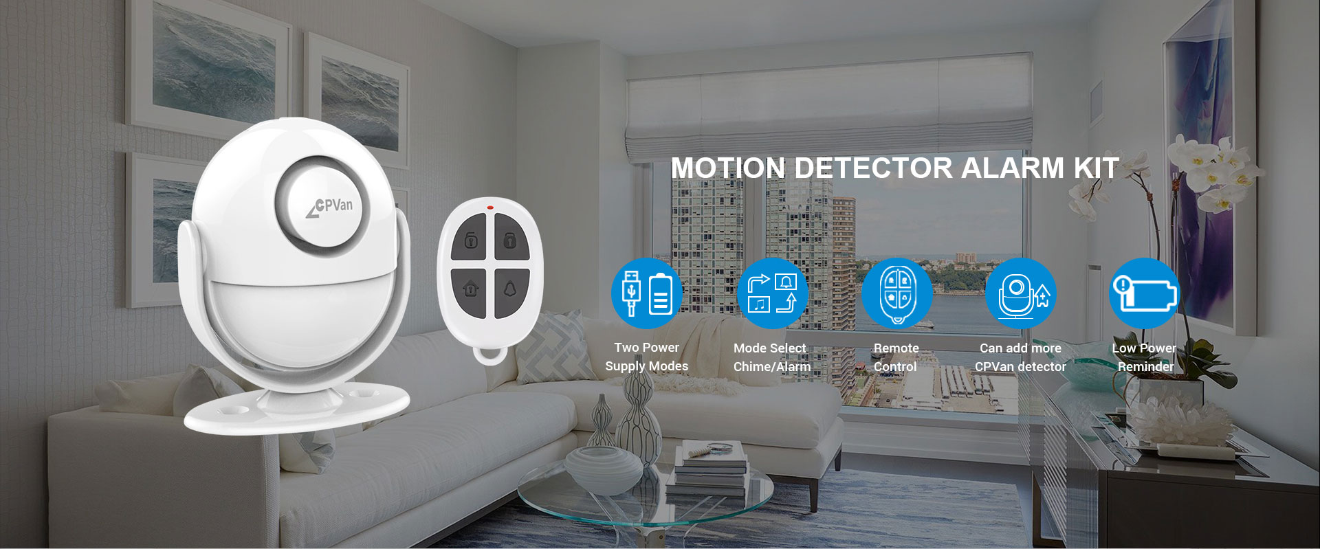 Motion Detector Alarm Kit Home Security CPVan Smart Home