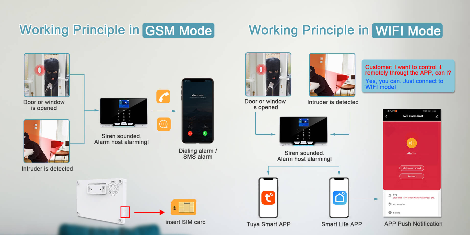 WiFi+GSM Alarm System