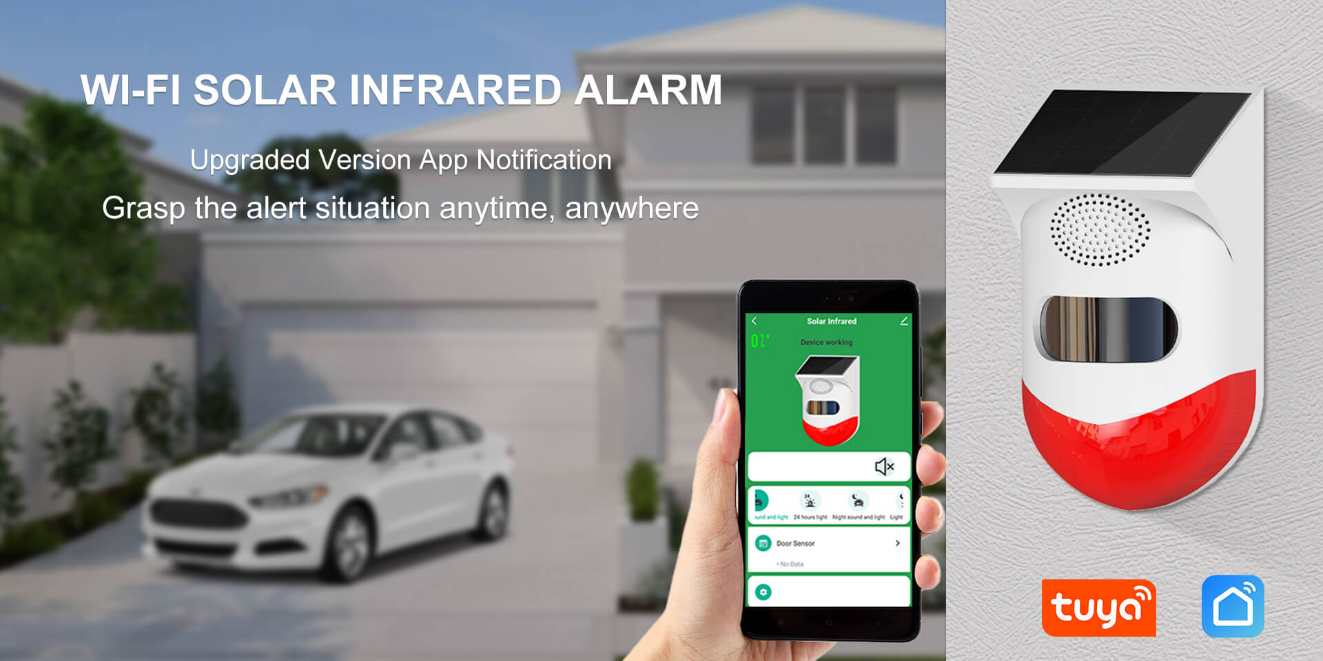 Smart Wifi Solar Infrared Alarm