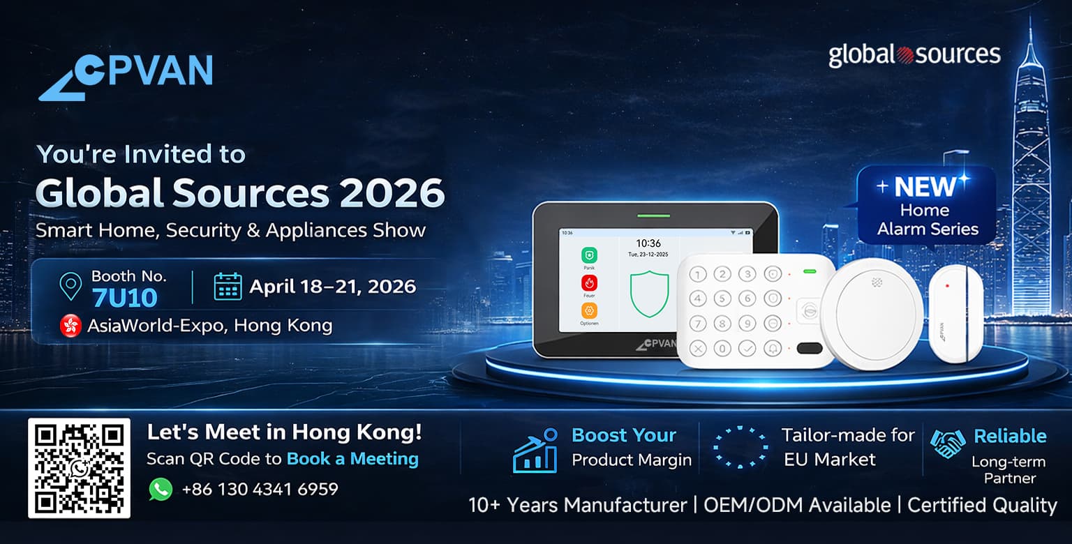 CPVAN to Showcase Its New Home Alarm Series at Global Sources 2026 in Hong Kong