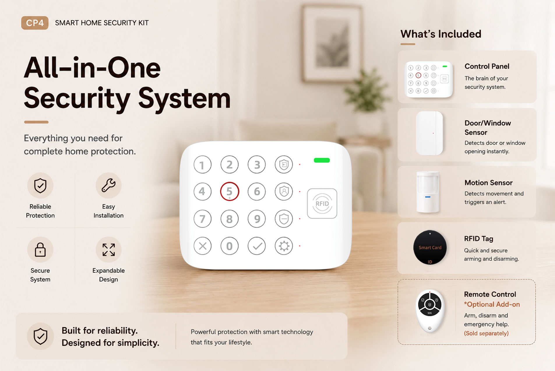 4G+WIFI Alarm System