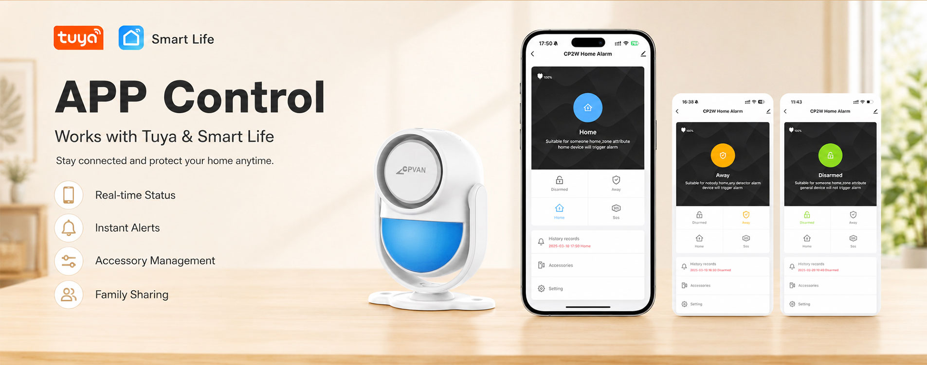 WIFI Motion Sensor Alarm Kit-CP2W