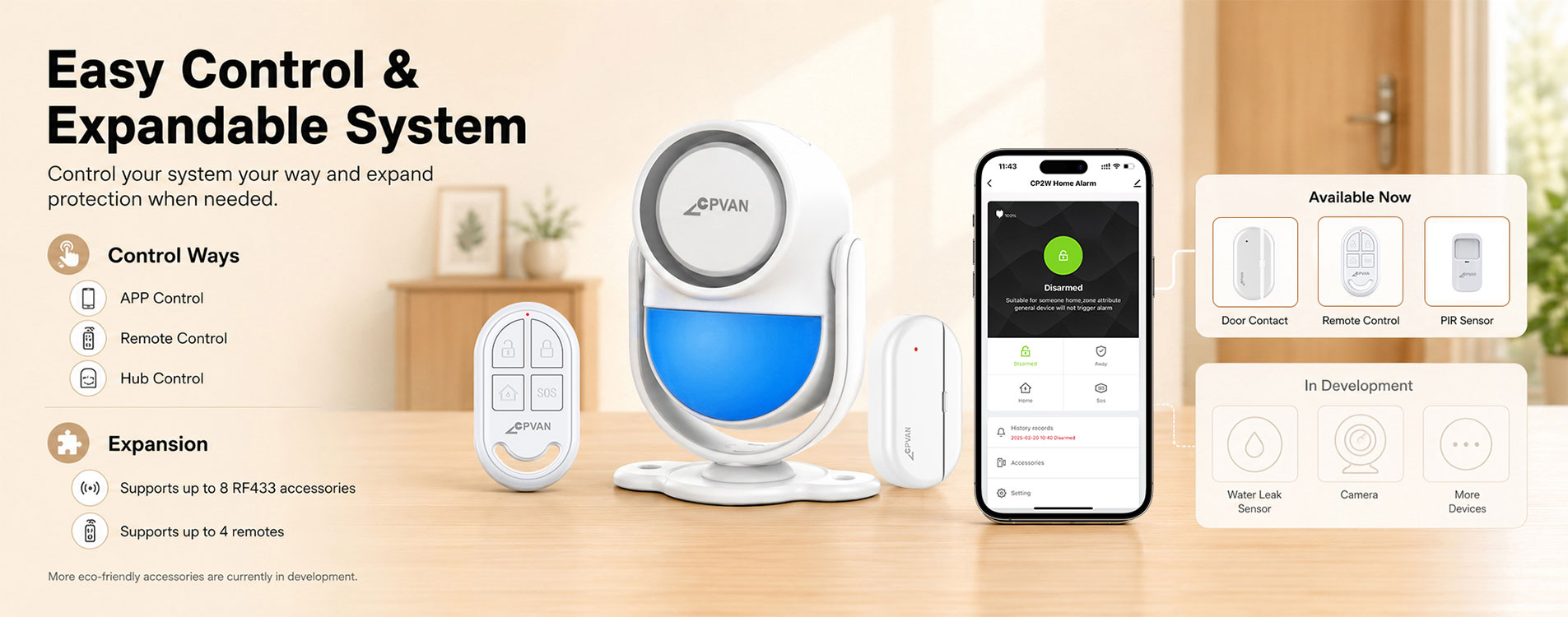 WIFI Motion Sensor Alarm Kit-CP2W
