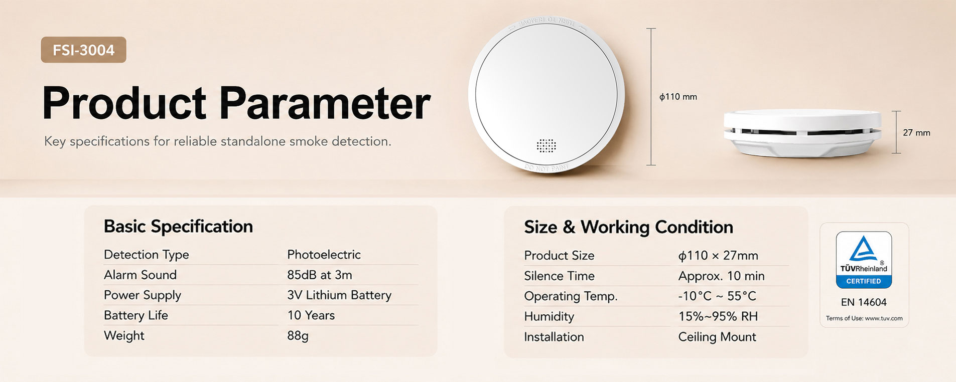 Stand Alone Smoke Alarm