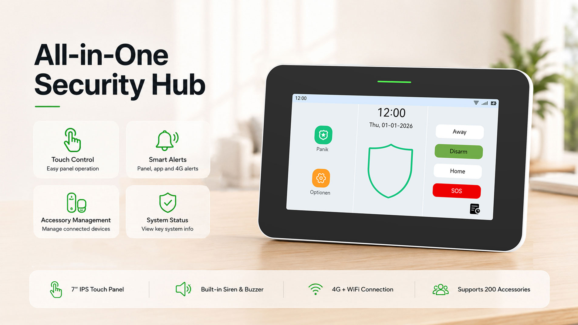 4G+WIFI Alarm System
