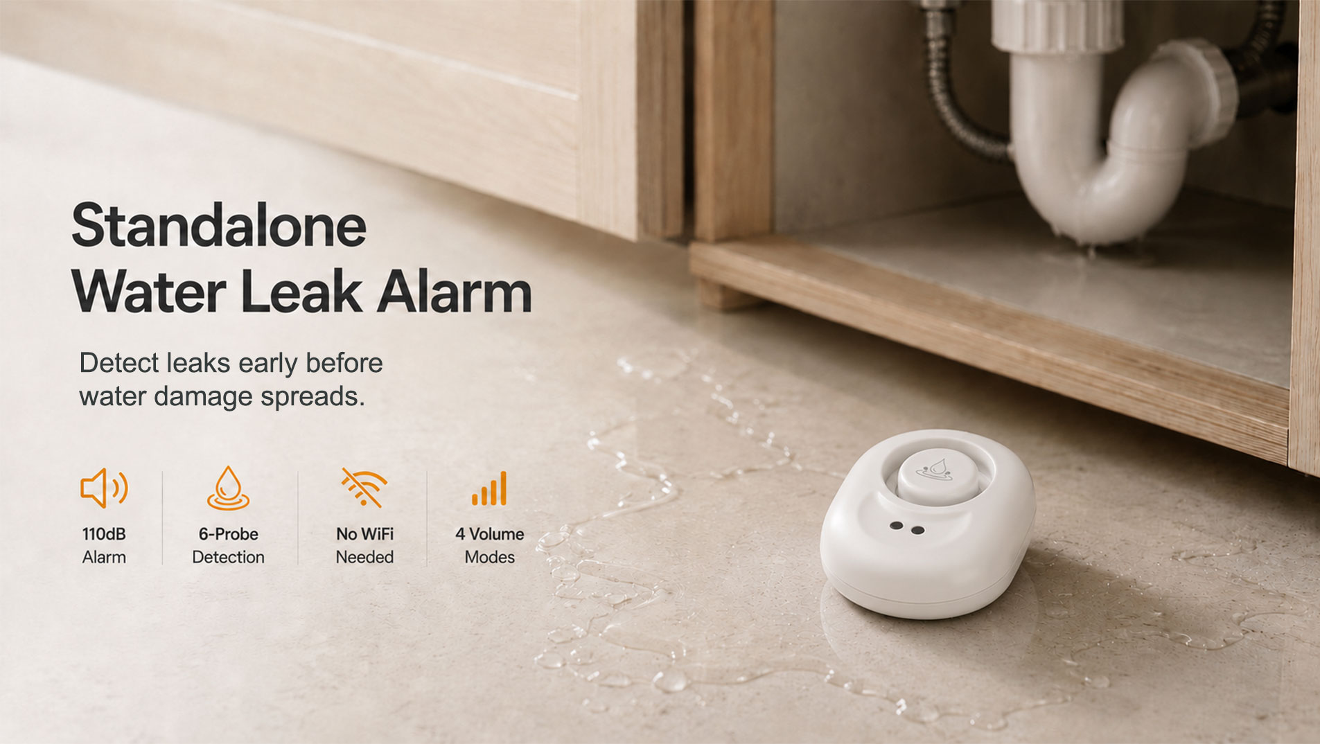 Standalone Water Leak Detector