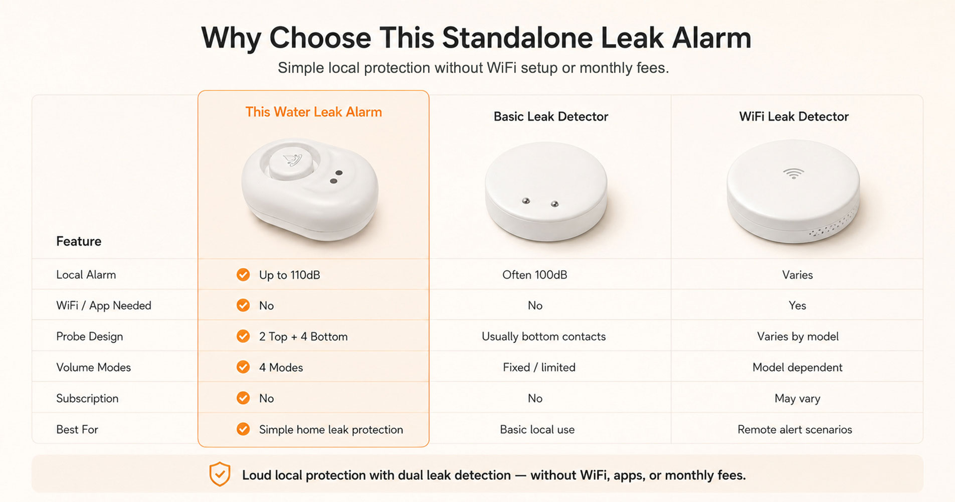 Standalone Water Leak Detector