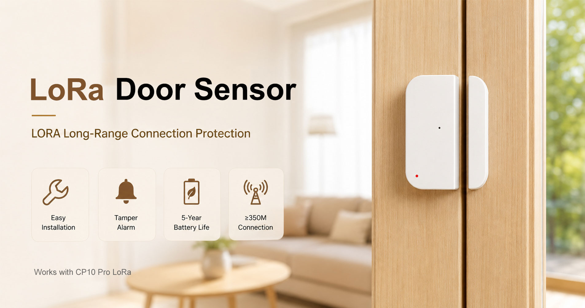 Door Sensor for CP10 Pro LoRa Alarm System