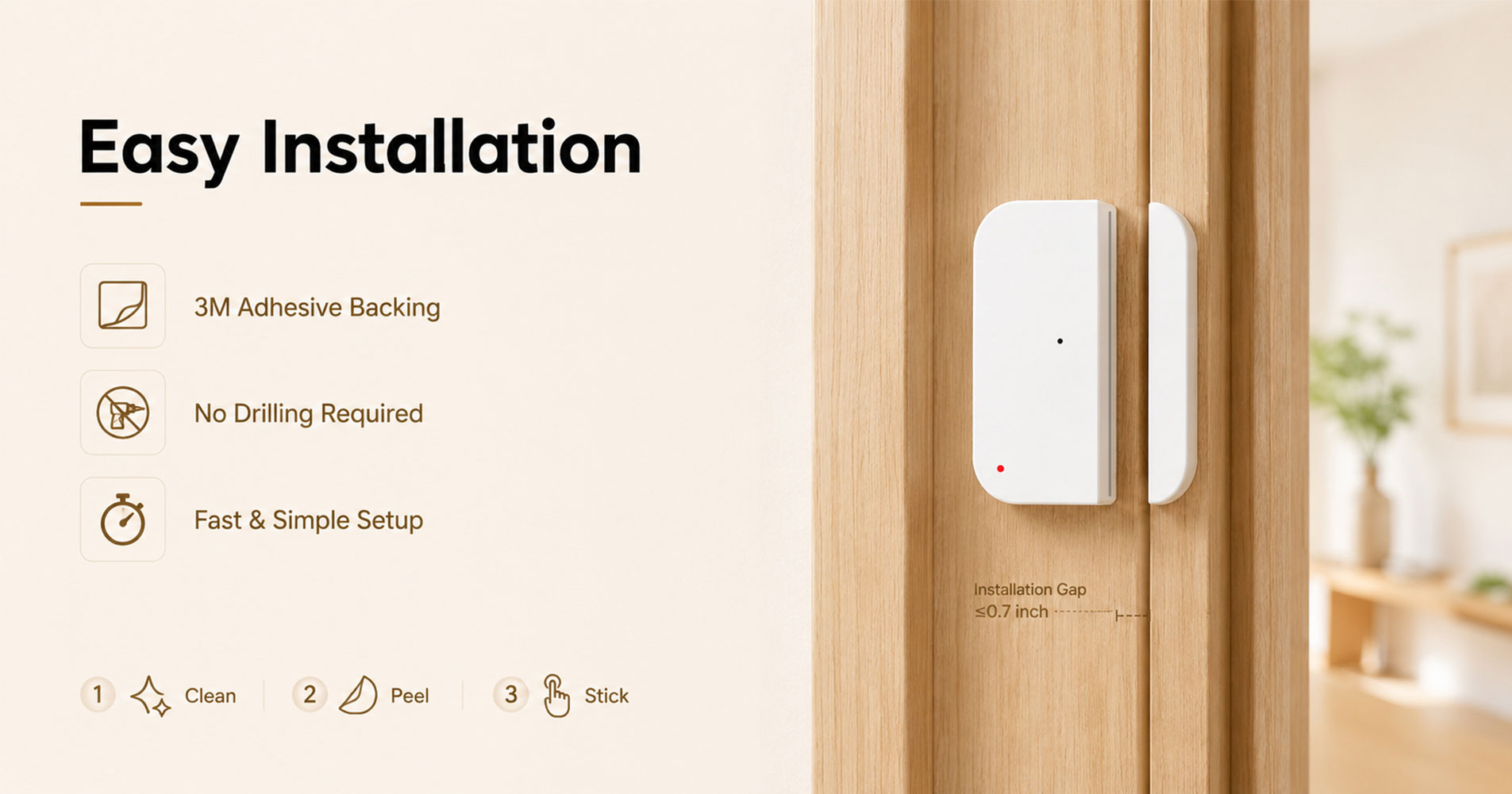 Door Sensor for CP10 Pro LoRa Alarm System