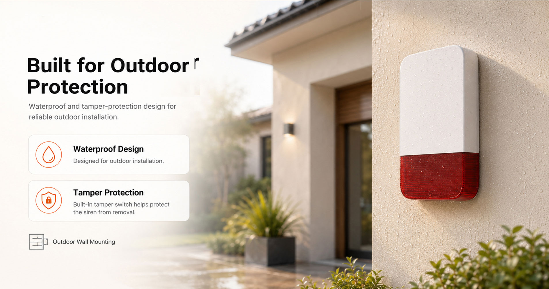 Wireless Outdoor Solar Siren-SN30-L