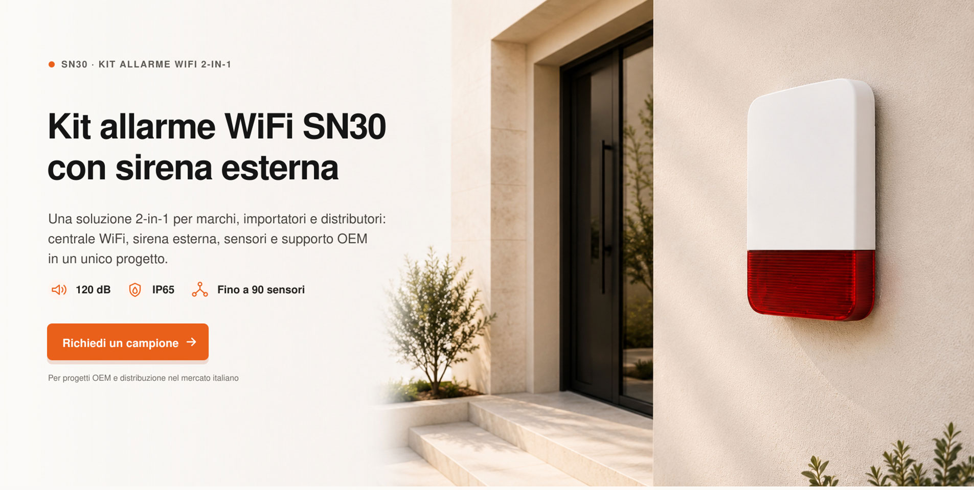 Sistema di allarme con sirena WiFi-SN30