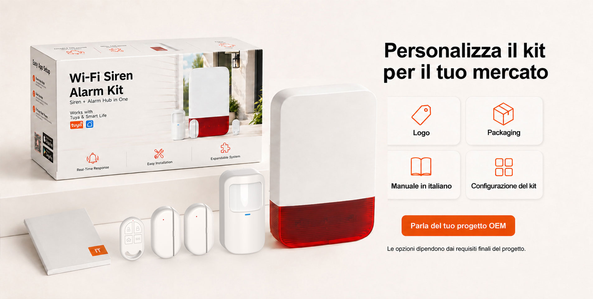 Sistema di allarme con sirena WiFi-SN30
