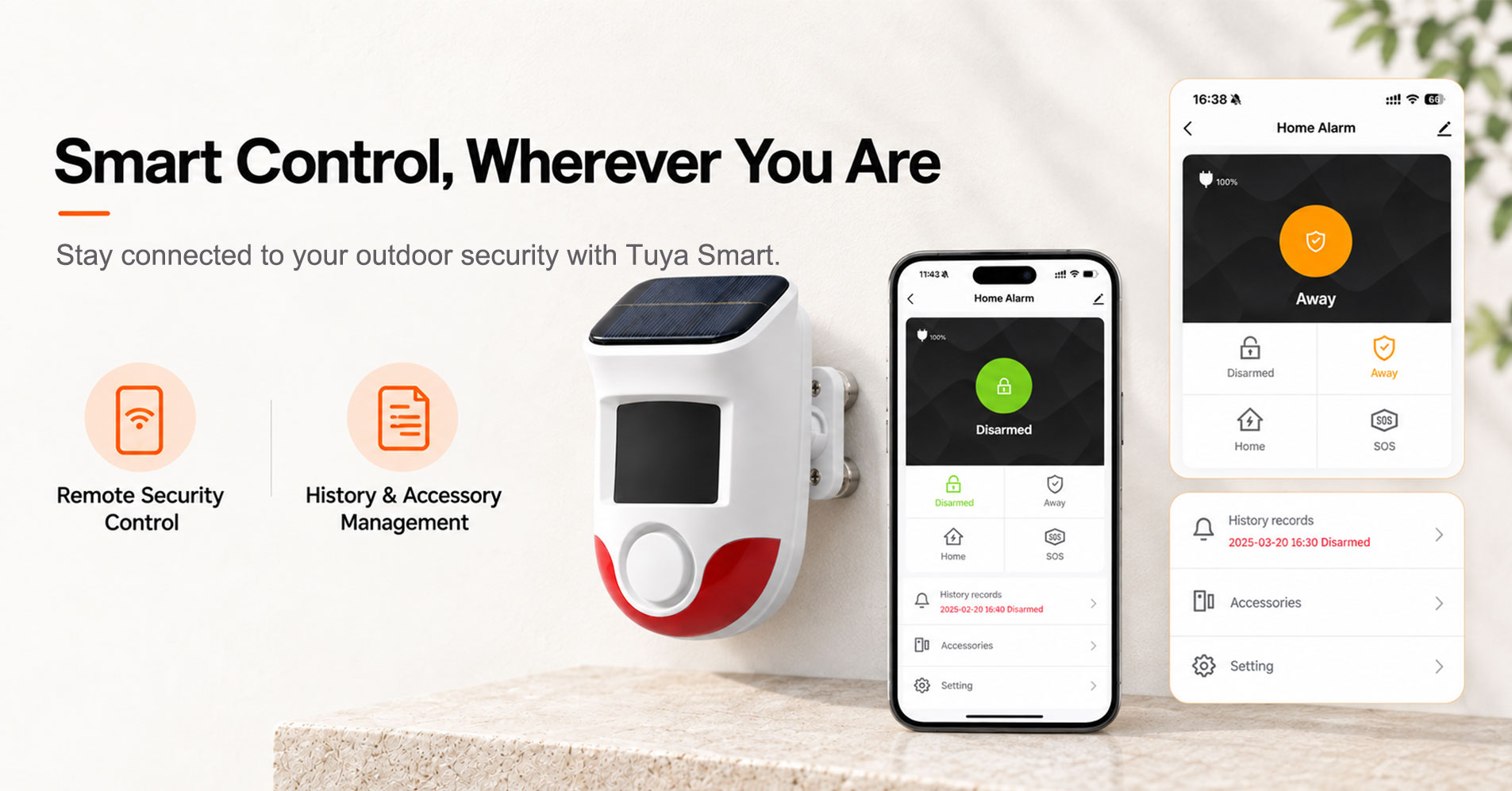 WIFI Solar Outdoor Motion Alarm System-CP2D