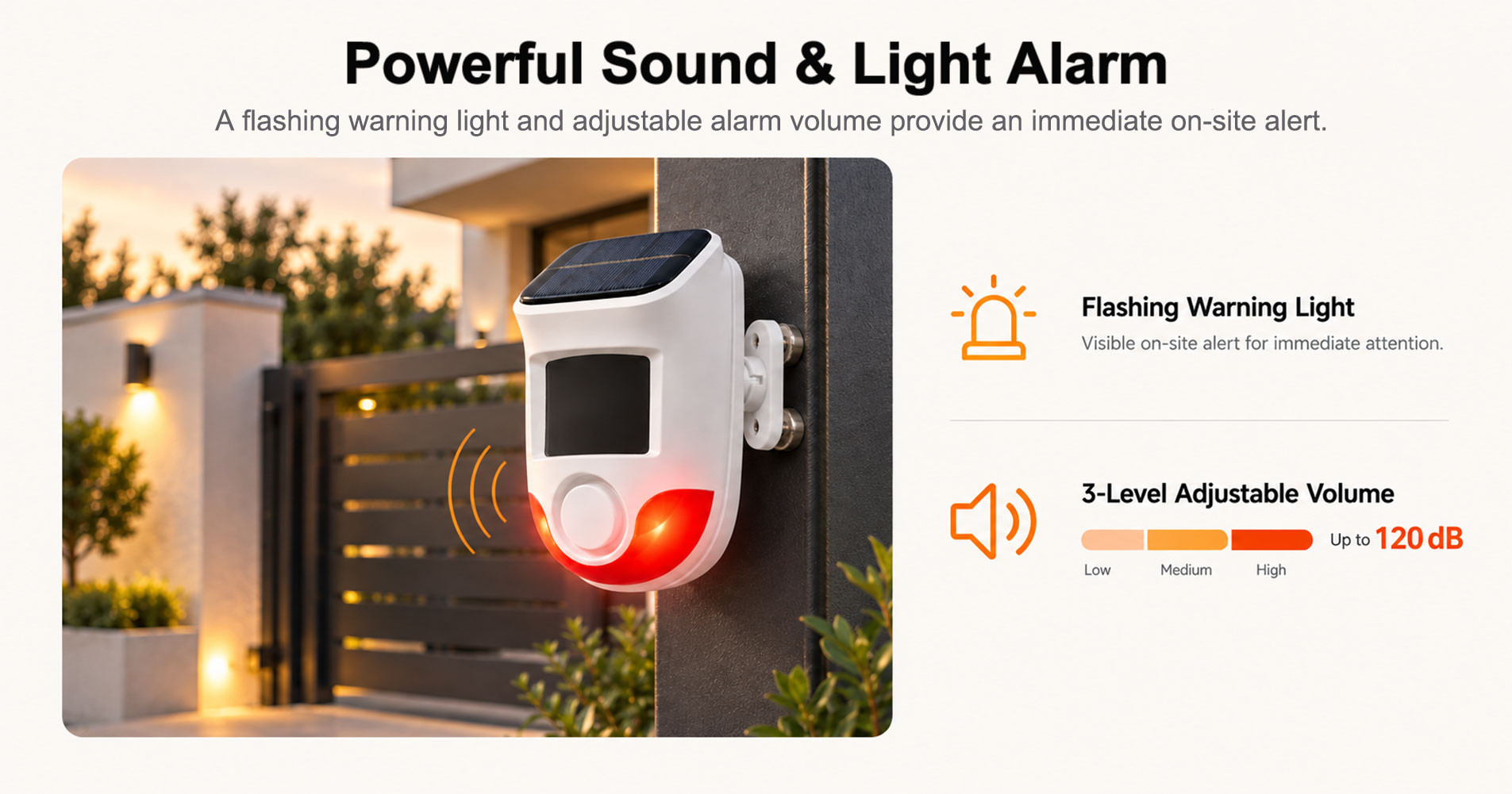 WIFI Solar Outdoor Motion Alarm System-CP2D