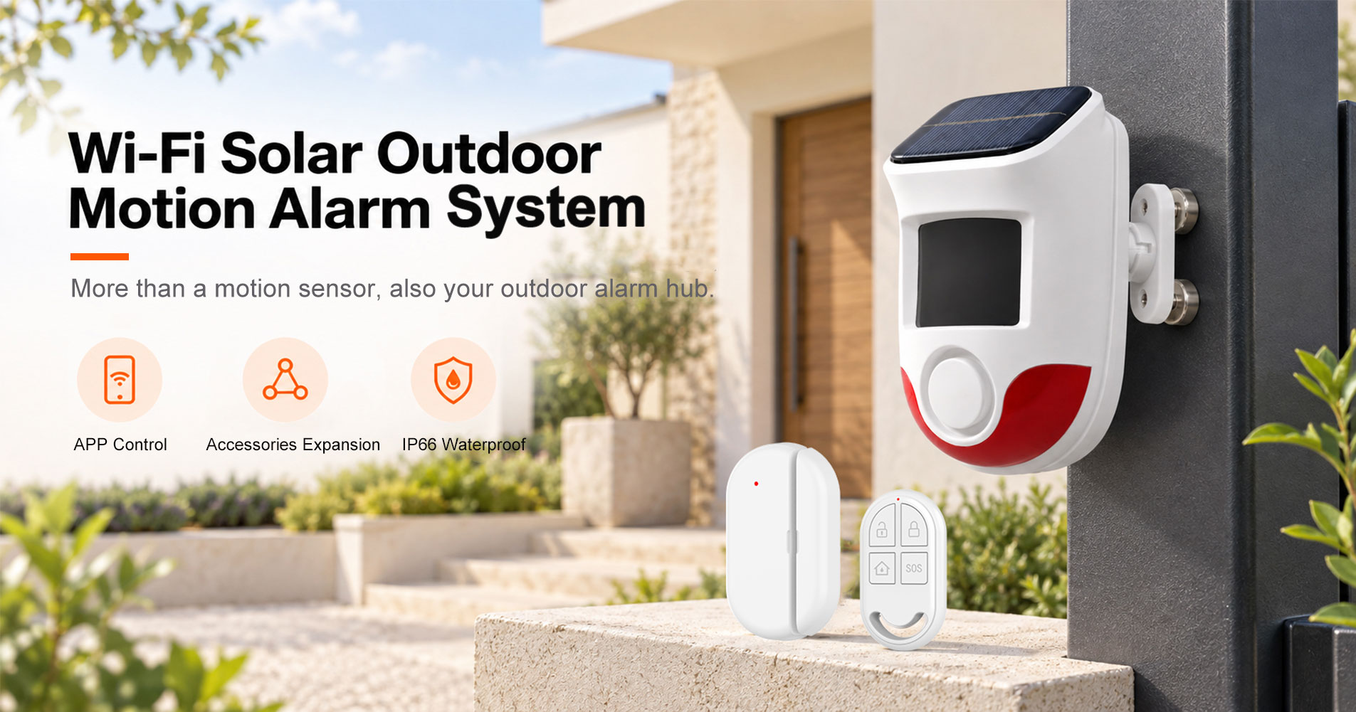 WIFI Solar Outdoor Motion Alarm System-CP2D
